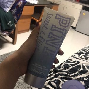 Pink wash and scrub, shimmer mist, and body mist